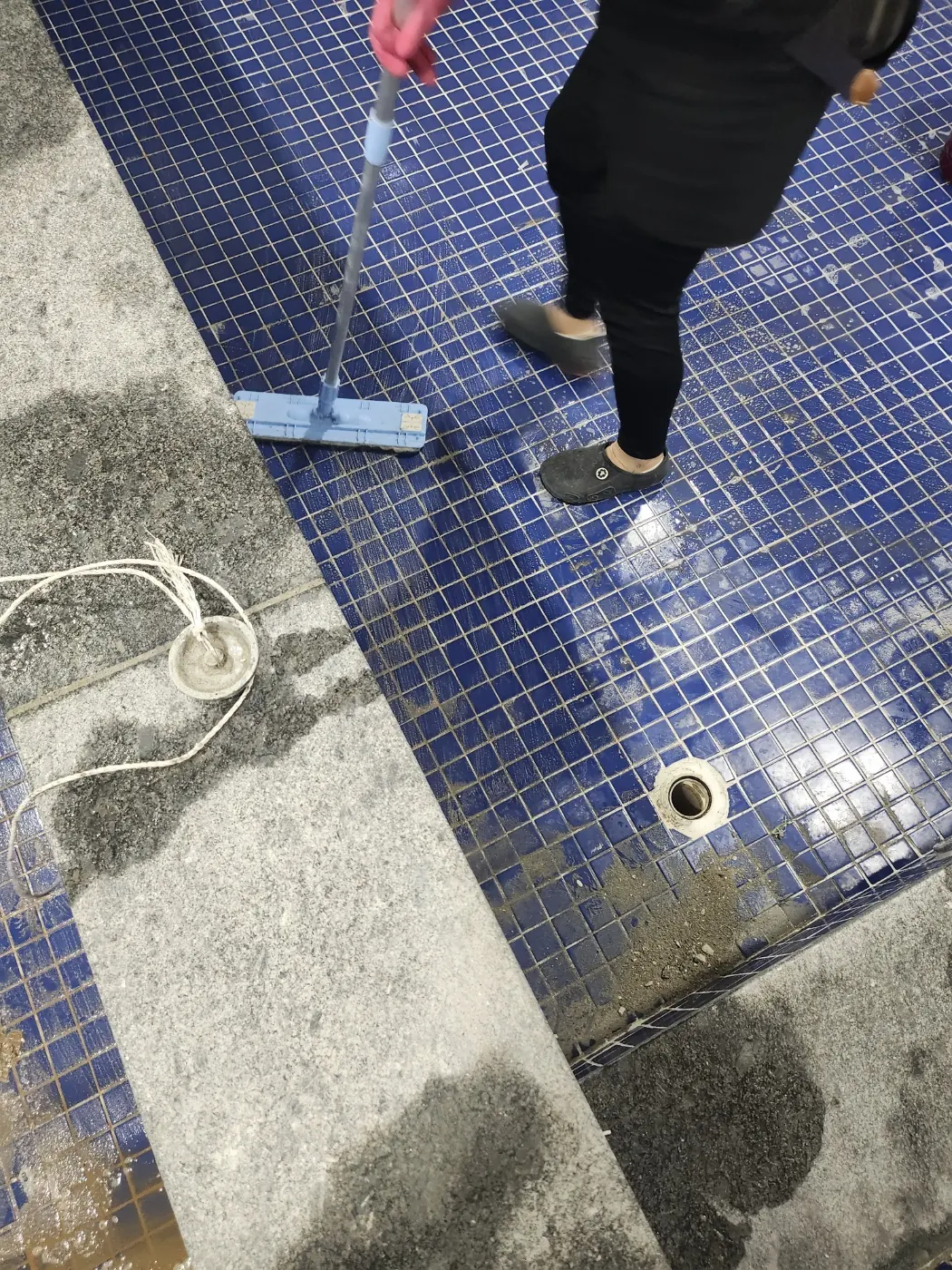 타일 줄눈 세정 — 충청남도 목욕탕청소 현장
