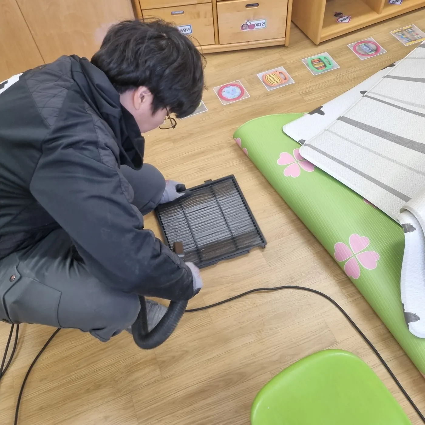 세정 진행 — 신인동 어린이집청소 현장