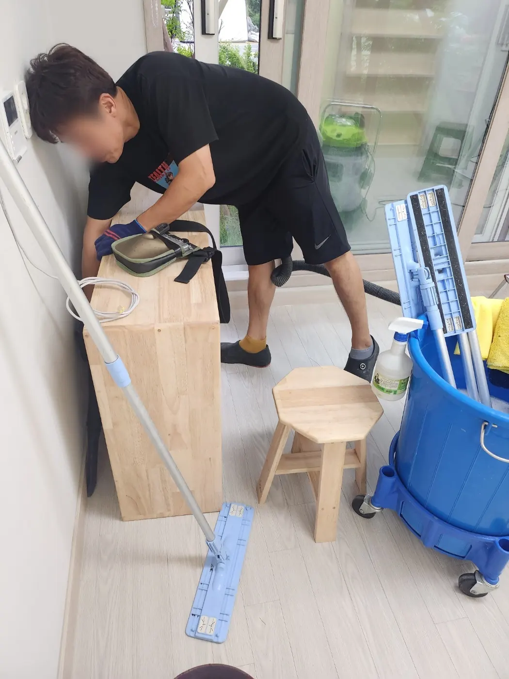 세정 진행 — 아산시 어린이집청소 현장