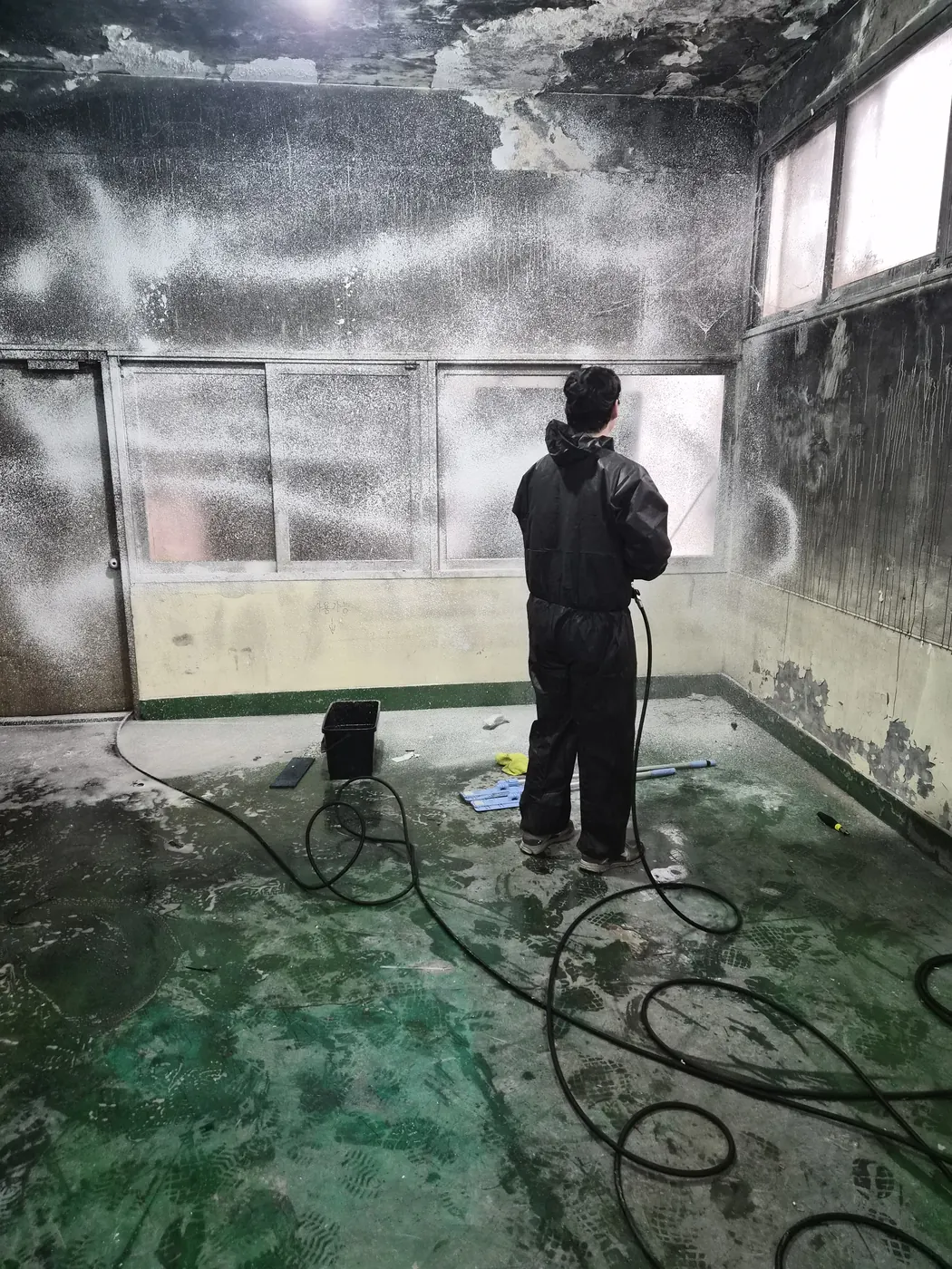금산군 화재청소 시공 현장 — 화재 현장 확인