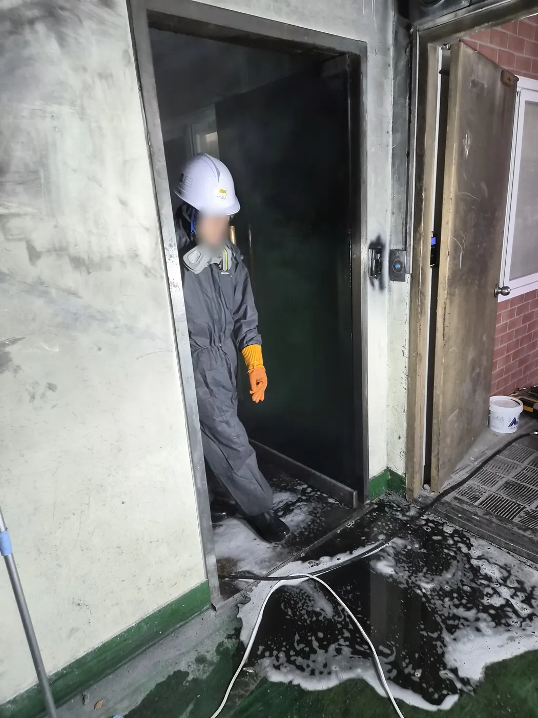 고압 세척 — 서산시 화재청소 현장