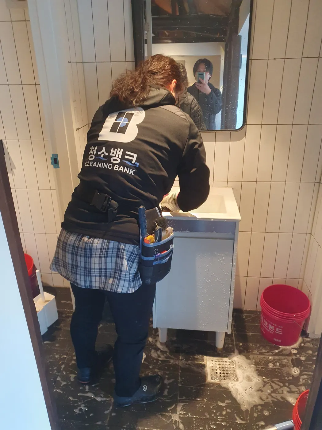 세정 진행 — 금산군 식당청소 현장