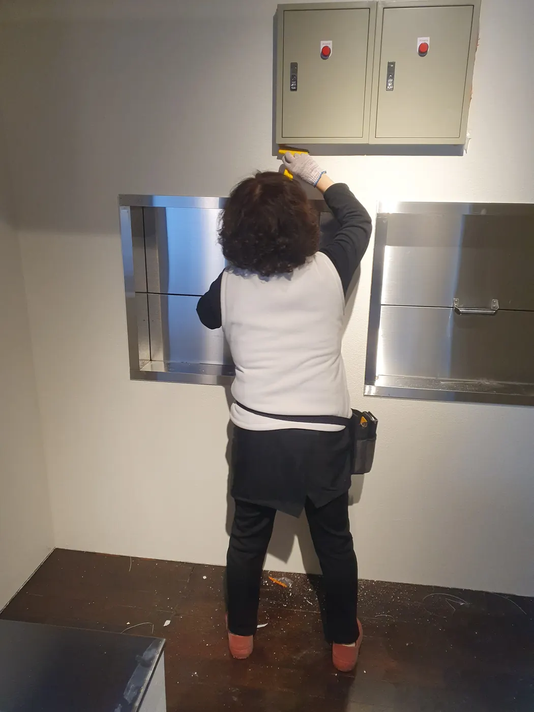 세정 진행 — 청양군 식당청소 현장