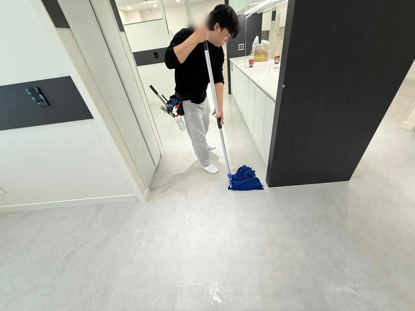 작업 진행 — 서천군 상가청소 현장